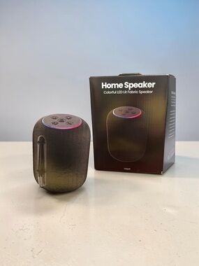 Home Speaker Colorful LED Fabric Speaker - Black